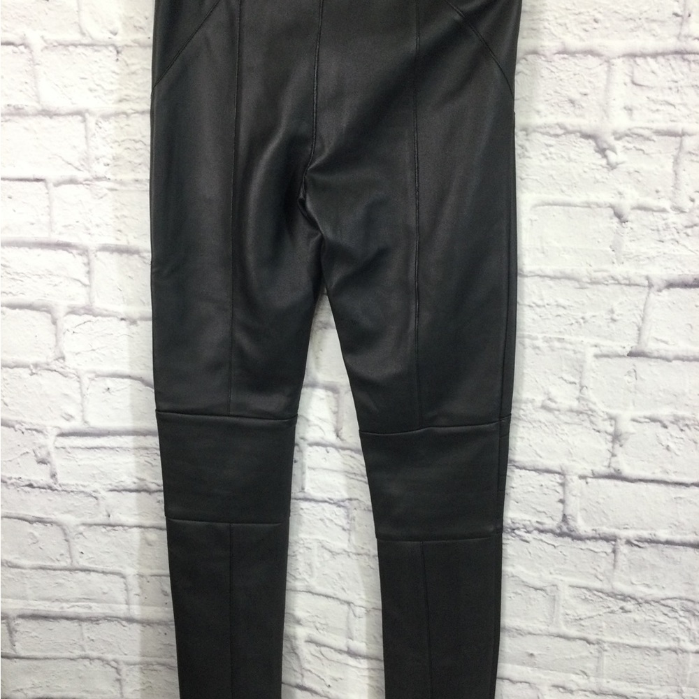Black Orchid Los Angeles Black Skinny Pants-Faux Leather-Zippers-Size 27 - Picture 3 of 9